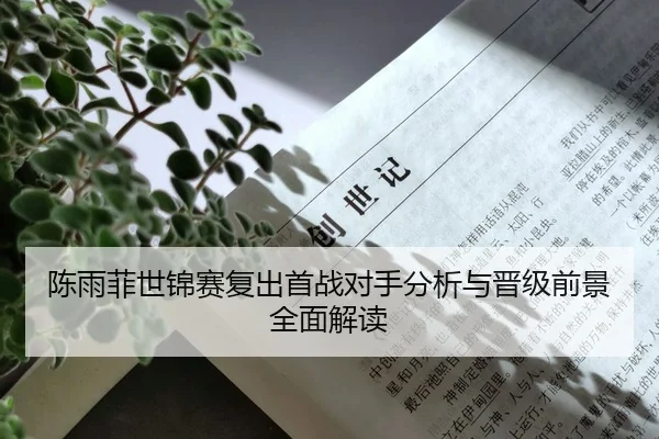 陈雨菲世锦赛复出首战对手分析与晋级前景全面解读